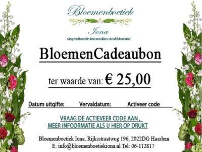 Bloemencadeaubon/Haarlem