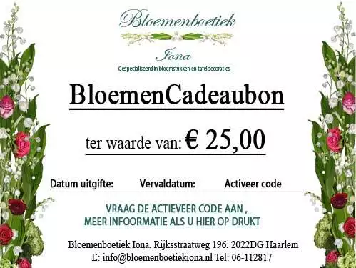 Bloemencadeaubon/Haarlem